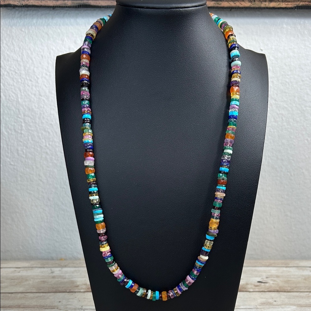 Multi Gemstone Beaded Necklace - image 3